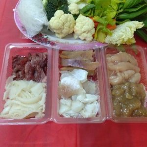 ชุดสุกี้รวมไม่มีหมูอิสลามทานได้ / Mixed suki set, no pork, Islam/Halal